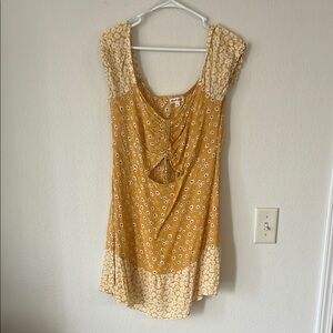 Yellow Floral Summer Dress